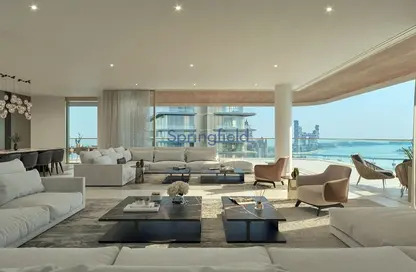 Living Room image for: Apartment - 3 Bedrooms - 3 Bathrooms for sale in Serenia Living Tower 2 - Serenia Living - Palm Jumeirah - Dubai, Image 1