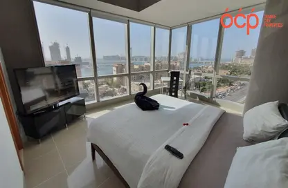 صورة لـ غرفة- غرفة النوم شقة - 3 غرف نوم - 4 حمامات للايجار في أوشن هايتس - دبي مارينا - دبي ، صورة رقم 1