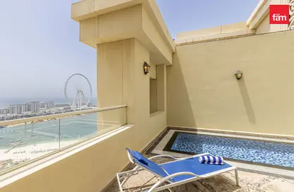 Penthouse - 4 Bedrooms - 5 Bathrooms for rent in Roda Amwaj Suites - Amwaj - Jumeirah Beach Residence - Dubai