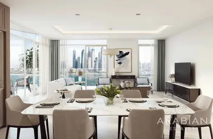 Dining Room image for: Apartment - 1 Bedroom - 1 Bathroom for sale in Palace Beach Residence - EMAAR Beachfront - Dubai Harbour - Dubai, Image 1