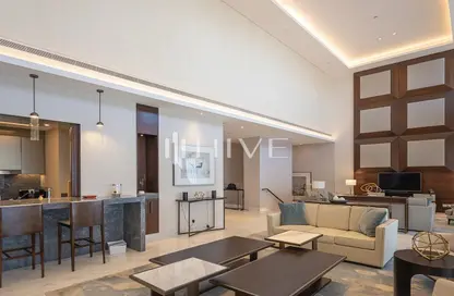 Living / Dining Room image for: Penthouse - 3 Bedrooms - 5 Bathrooms for rent in The Address Sky View Sky Collection Tower 1 - The Address Sky View Towers - Downtown Dubai - Dubai, Image 1