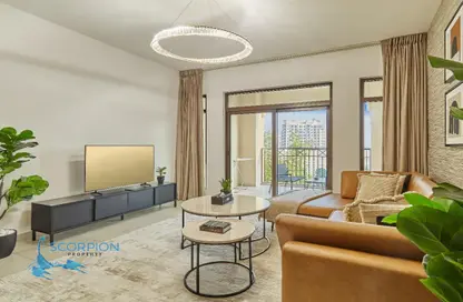 Living Room image for: Apartment - 1 Bedroom - 1 Bathroom for sale in Rahaal - Madinat Jumeirah Living - Umm Suqeim - Dubai, Image 1