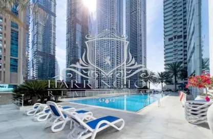 شقة - 2 غرف نوم - 3 حمامات للايجار في برج ماج 218 - دبي مارينا - دبي