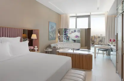 Room / Bedroom image for: Apartment - 1 Bathroom for sale in SLS Dubai Hotel  and  Residences - Business Bay - Dubai, Image 1