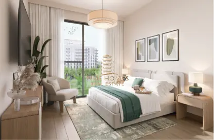 Room / Bedroom image for: Apartment - 1 Bedroom - 2 Bathrooms for sale in Grove - Town Square - Dubai, Image 1