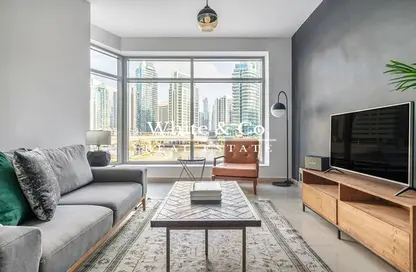 Living Room image for: Apartment - 1 Bedroom - 2 Bathrooms for rent in Bonaire Tower - Park Island - Dubai Marina - Dubai, Image 1