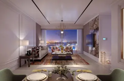 Living / Dining Room image for: Apartment - 1 Bedroom - 2 Bathrooms for sale in Regalia By Deyaar - Business Bay - Dubai, Image 1