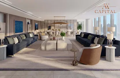 Living Room image for: Penthouse - 4 Bedrooms - 6 Bathrooms for sale in The Residence | Burj Khalifa - Burj Khalifa Area - Downtown Dubai - Dubai, Image 1
