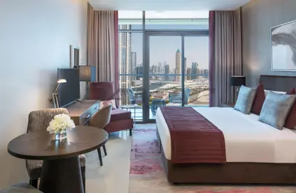 Room / Bedroom image for: Apartment - 1 Bathroom for rent in Aykon City Tower B - Aykon City - Business Bay - Dubai, Image 1