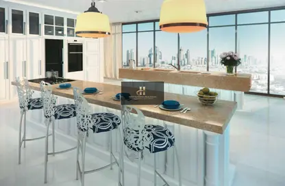 Dining Room image for: Apartment - 3 Bedrooms - 4 Bathrooms for sale in ANWA - Maritime City - Dubai, Image 1