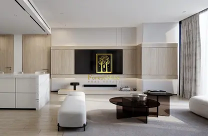 Living Room image for: Apartment - 2 Bedrooms - 2 Bathrooms for sale in Binghatti Azure - Jumeirah Village Circle - Dubai, Image 1
