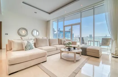 Living Room image for: Apartment - 1 Bedroom - 1 Bathroom for rent in Oceana Adriatic - Oceana - Palm Jumeirah - Dubai, Image 1