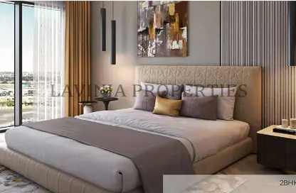 Room / Bedroom image for: Apartment - 2 Bedrooms - 2 Bathrooms for sale in Golf Gate 2 - DAMAC Hills - Dubai, Image 1