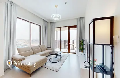 Living Room image for: Apartment - 1 Bedroom - 1 Bathroom for rent in Summer - Creek Beach - Dubai Creek Harbour (The Lagoons) - Dubai, Image 1