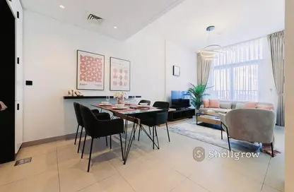 Living / Dining Room image for: Apartment - 2 Bedrooms - 2 Bathrooms for rent in Socio Tower 1 - Socio Tower - Dubai Hills Estate - Dubai, Image 1