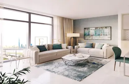 Living Room image for: Apartment - 1 Bedroom - 1 Bathroom for sale in Sobha Creek Vistas Tower A - Sobha Hartland - Mohammed Bin Rashid City - Dubai, Image 1