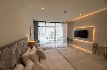 Apartment - Studio - 1 Bathroom for rent in Peninsula Five - Peninsula - Business Bay - Dubai