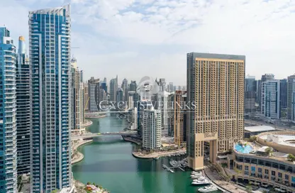 Water View image for: Apartment - 3 Bedrooms - 4 Bathrooms for sale in Marina Quays West - Marina Quays - Dubai Marina - Dubai, Image 1