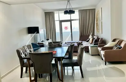 Living / Dining Room image for: Apartment - 3 Bedrooms - 4 Bathrooms for rent in Ghalia - District 18 - Jumeirah Village Circle - Dubai, Image 1