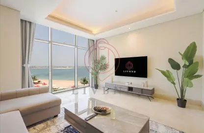 Living Room image for: Apartment - 2 Bedrooms - 2 Bathrooms for rent in The 8 - The Crescent - Palm Jumeirah - Dubai, Image 1