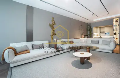 Living Room image for: Apartment - 2 Bedrooms - 3 Bathrooms for sale in Sun Tower - Shams Abu Dhabi - Al Reem Island - Abu Dhabi, Image 1