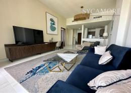 Living Room image for: Apartment - 1 bedroom - 2 bathrooms for rent in Palm View - Dubai Media City - Dubai, Image 1