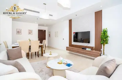 Living / Dining Room image for: Apartment - 2 Bedrooms - 3 Bathrooms for rent in Al Murad Tower - Al Barsha 1 - Al Barsha - Dubai, Image 1