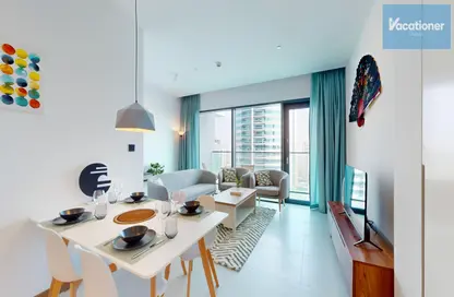 Living / Dining Room image for: Apartment - 2 Bedrooms - 2 Bathrooms for rent in Vida Residences Dubai Marina - Dubai Marina - Dubai, Image 1