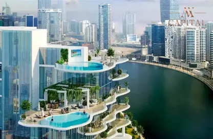 Water View image for: Apartment - 1 Bathroom for sale in Chic Tower - Business Bay - Dubai, Image 1
