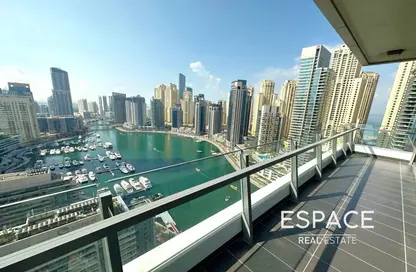 Balcony image for: Apartment - 3 Bedrooms - 4 Bathrooms for sale in Silverene Tower A - Silverene - Dubai Marina - Dubai, Image 1