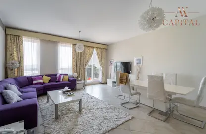 Living / Dining Room image for: Apartment - 3 Bedrooms - 4 Bathrooms for rent in Shakespeare Circus 2 - Shakespeare Circus - Motor City - Dubai, Image 1
