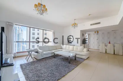 Living Room image for: Apartment - 1 Bedroom - 2 Bathrooms for sale in Sadaf 7 - Sadaf - Jumeirah Beach Residence - Dubai, Image 1