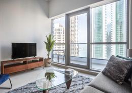 Living Room image for: Apartment - 1 bedroom - 2 bathrooms for rent in Central Tower - Bay Central - Dubai Marina - Dubai, Image 1