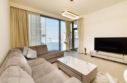 Living Room image for: Apartment - 2 Bedrooms - 2 Bathrooms for sale in Creek Rise Tower 2 - Creek Rise - Dubai Creek Harbour (The Lagoons) - Dubai, Image 1