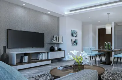 Living / Dining Room image for: Apartment - 1 Bedroom - 2 Bathrooms for sale in Sobha Hartland Waves Opulence - Nad Al Sheba 1 - Nad Al Sheba - Dubai, Image 1