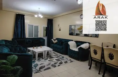 Apartment - 2 Bedrooms - 3 Bathrooms for rent in Orient Tower 1 - Orient Towers - Al Bustan - Ajman