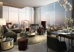 Living Room image for: Apartment - 1 Bathroom for sale in Aykon City Tower B - Aykon City - Business Bay - Dubai, Image 1
