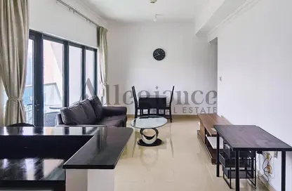 Living / Dining Room image for: Apartment - 1 Bedroom - 1 Bathroom for sale in Time Place Tower - Dubai Marina - Dubai, Image 1
