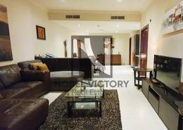 Living Room image for: Apartment - 1 bedroom - 1 bathroom for rent in Marina Heights - Dubai Marina - Dubai, Image 1