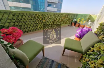 شقة - غرفة نوم - 2 حمامات للايجار في أورينت تاور 1 - أورينت تاور - البستان - عجمان