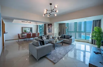Living / Dining Room image for: Apartment - 2 Bedrooms - 4 Bathrooms for rent in Capital Plaza Tower A - Capital Plaza - Corniche Road - Abu Dhabi, Image 1