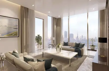 Living Room image for: Apartment - 2 Bedrooms - 2 Bathrooms for sale in Crest Grande Tower A - Sobha Hartland - Mohammed Bin Rashid City - Dubai, Image 1