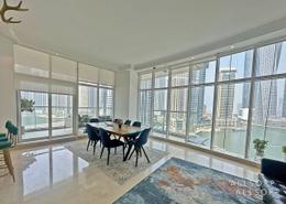 Living / Dining Room image for: Apartment - 3 bedrooms - 4 bathrooms for sale in Trident Oceanic - Oceanic - Dubai Marina - Dubai, Image 1