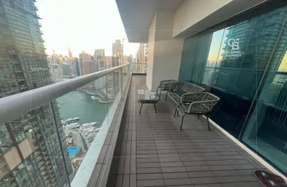 Balcony image for: Apartment - 3 Bedrooms - 5 Bathrooms for rent in Emirates Crown - Dubai Marina - Dubai, Image 1