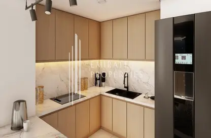 Kitchen image for: Apartment - 1 Bedroom - 2 Bathrooms for sale in Garden Residences - Emirates City - Ajman, Image 1