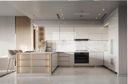 Kitchen image for: Apartment - 2 Bedrooms - 3 Bathrooms for sale in Binghatti Azure - Jumeirah Village Circle - Dubai, Image 1