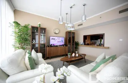 Living Room image for: Apartment - 1 Bedroom - 2 Bathrooms for sale in Burj Views C - Burj Views - Downtown Dubai - Dubai, Image 1