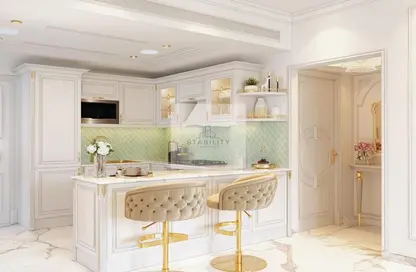 Kitchen image for: Apartment - 1 Bathroom for sale in Vincitore Aqua Dimore - Dubai Science Park - Dubai, Image 1