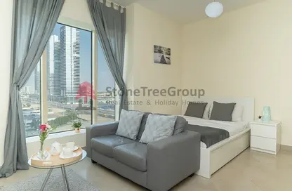 Room / Bedroom image for: Apartment - 1 Bathroom for rent in Icon Tower 2 - Lake Almas West - Jumeirah Lake Towers - Dubai, Image 1