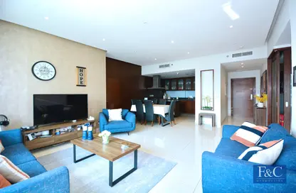 Living / Dining Room image for: Apartment - 2 Bedrooms - 4 Bathrooms for sale in Ubora Tower 1 - Ubora Towers - Business Bay - Dubai, Image 1